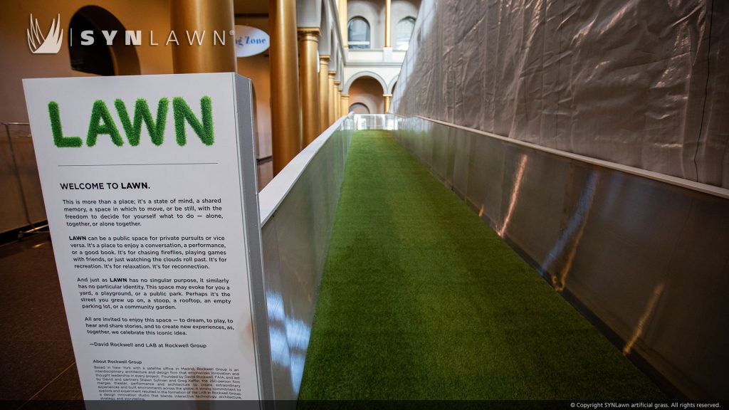 image of synlawn artificial grass at the national building museum washington dc