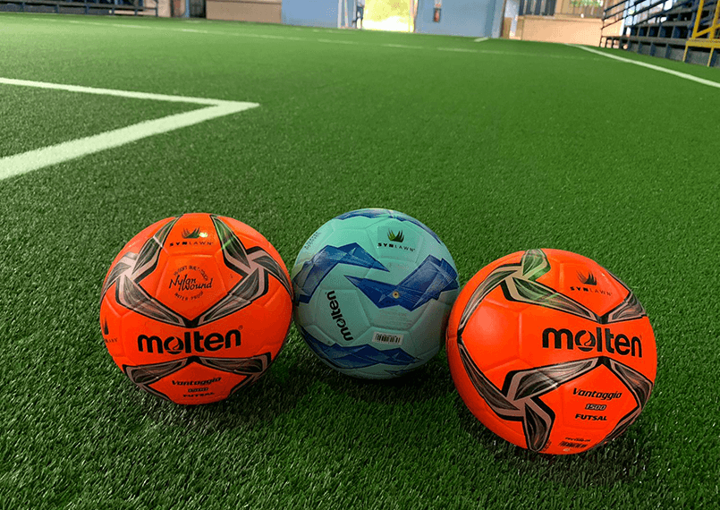 soccer balls on synlawn turf