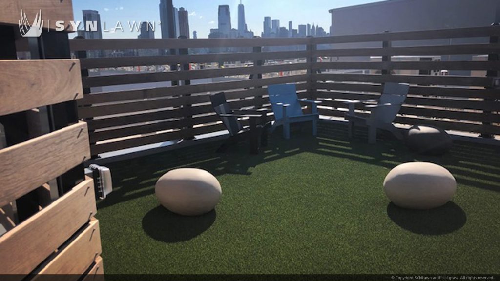 image of SYNLawn artificial grass at 295j Apartments Roof top Dog Pet Park Jersey City NJ
