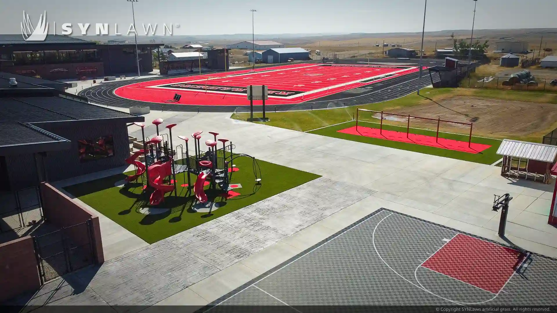 image of SYNLawn artificial playground grass for Winifred School District Montana