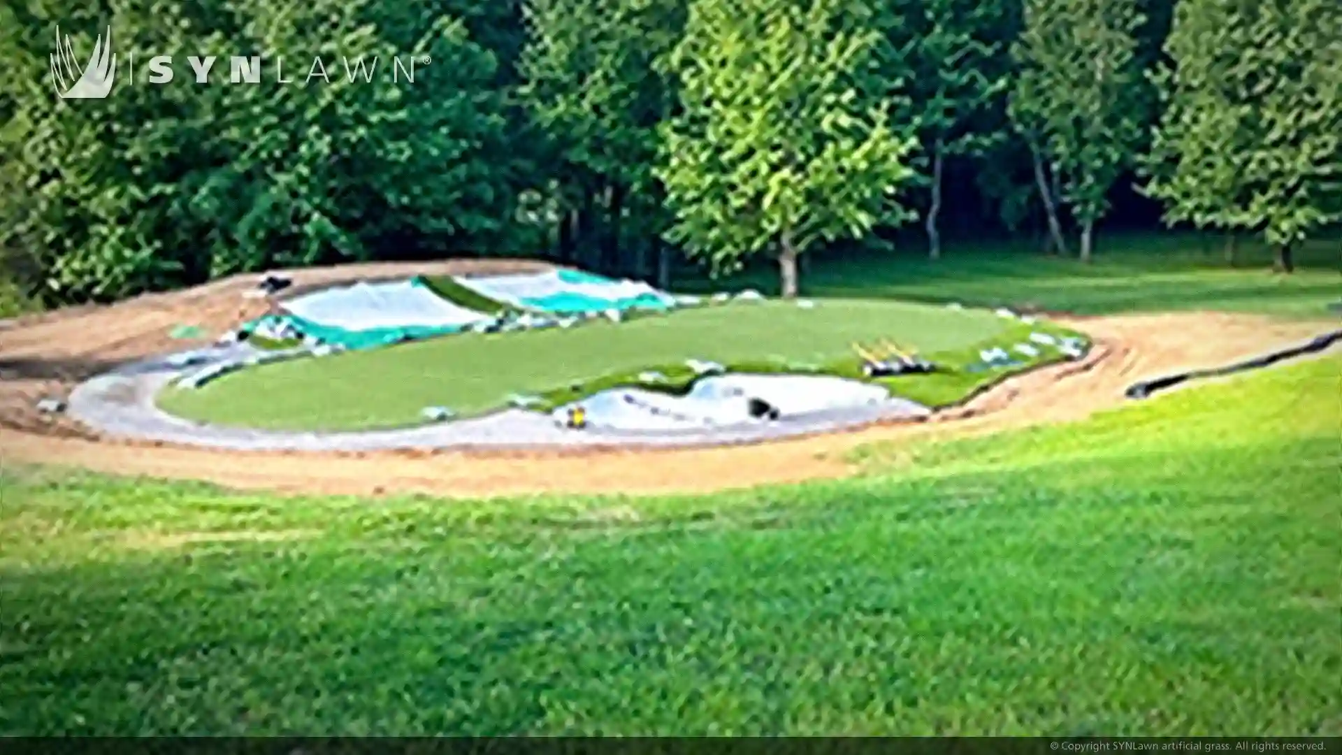 Putting green installed by SYNLawn