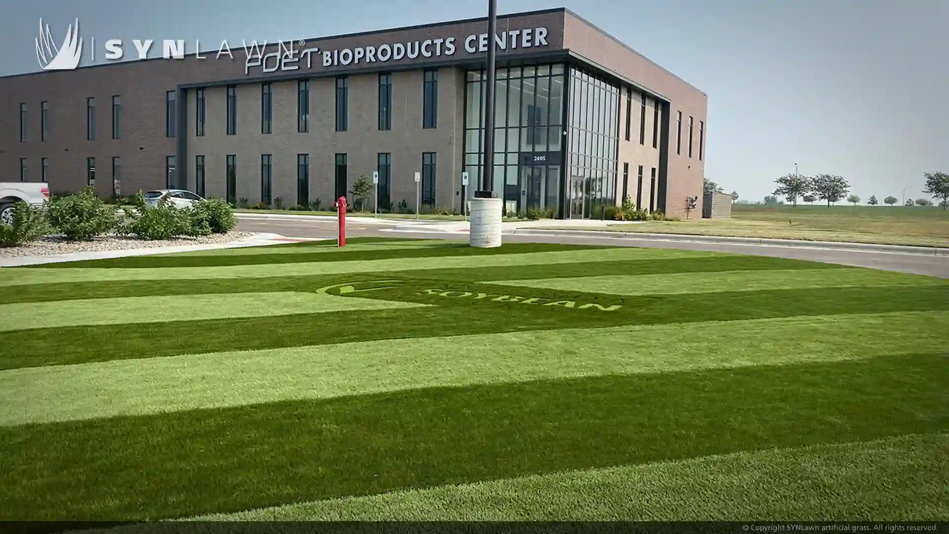 image of SYNLawn artificial grass at South Dakota State University POET BioProducts Center