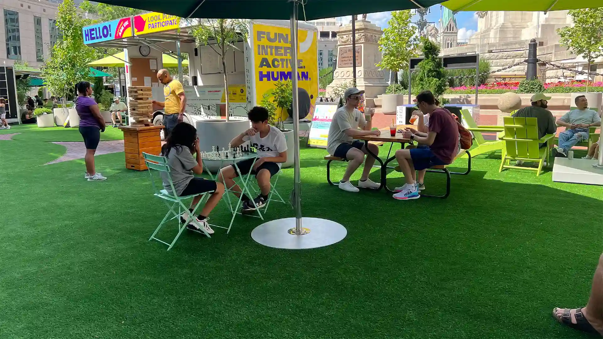 Indy’s Historic Monument Circle Transformed Into Community Green Space