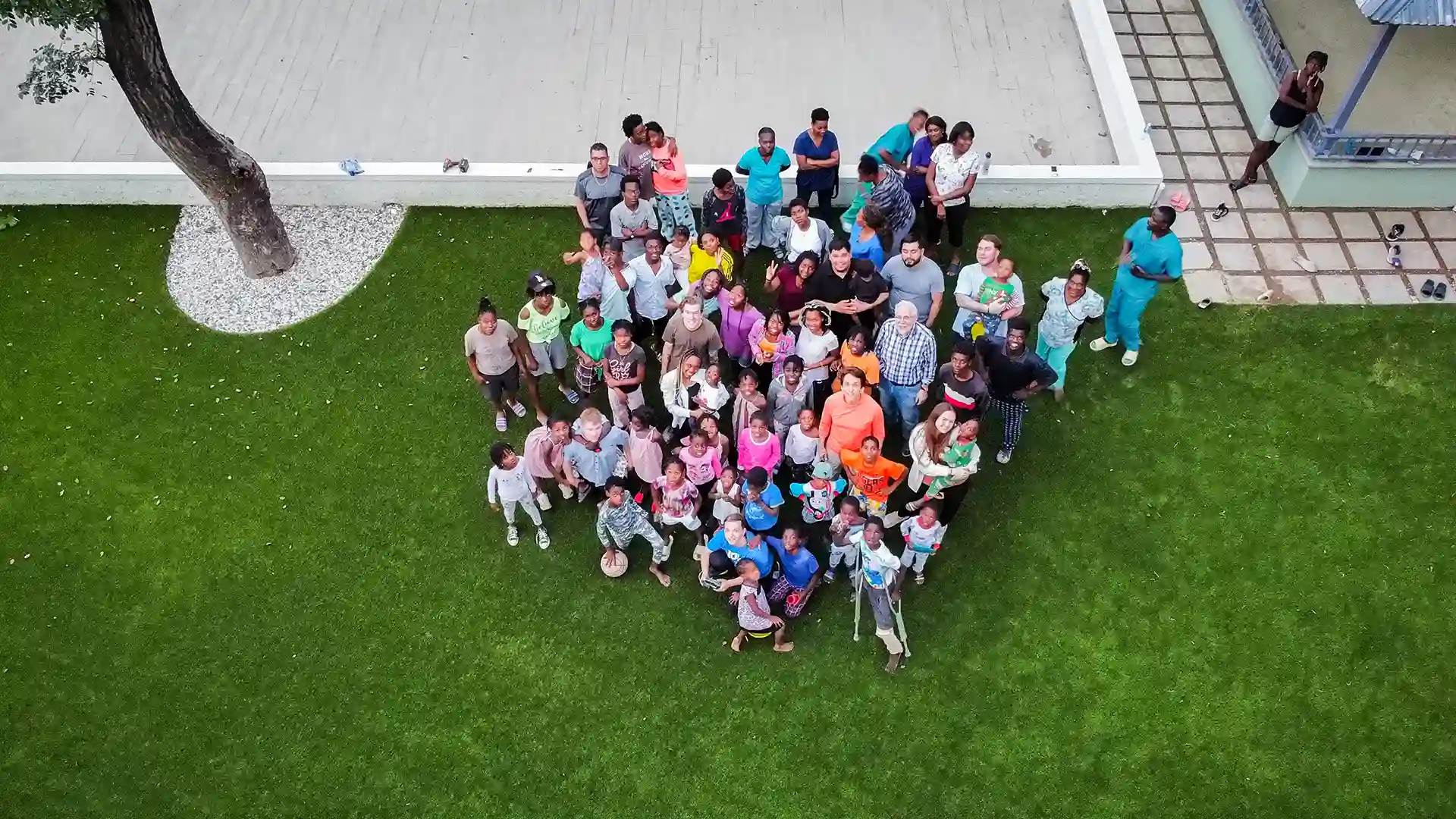 image of SYNLawn artificial grass play area at Have Faith Haiti Orphanage