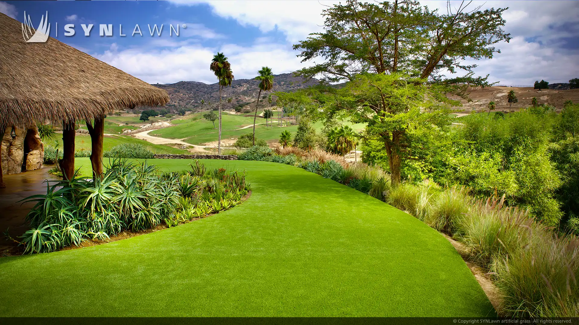 image of the watering hole at Kijamii overlook San Diego Zoo restaurant